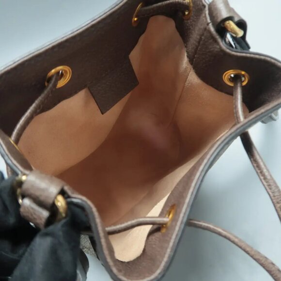 100% Authentic GUCCI  Ophidia Brown Canvas Shoulder Bag 929-101524 - Picture 10 of 12